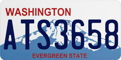 WA license plate ATS3658