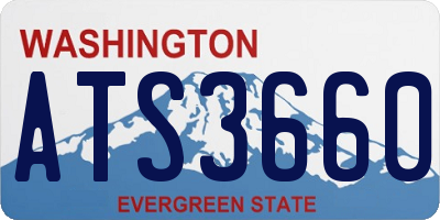 WA license plate ATS3660
