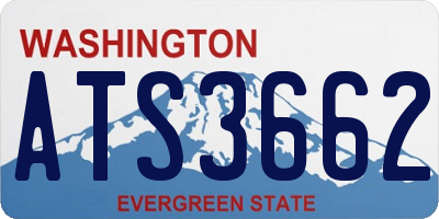 WA license plate ATS3662