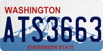 WA license plate ATS3663