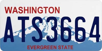 WA license plate ATS3664