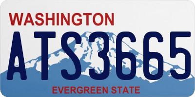 WA license plate ATS3665