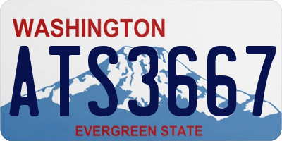 WA license plate ATS3667