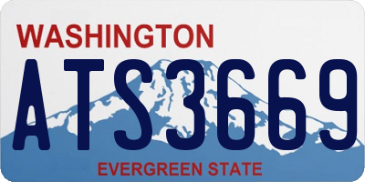 WA license plate ATS3669