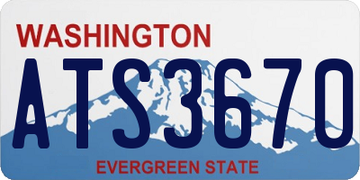 WA license plate ATS3670