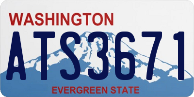 WA license plate ATS3671