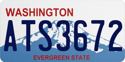 WA license plate ATS3672