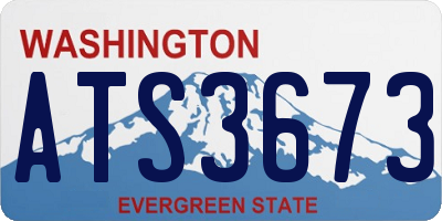 WA license plate ATS3673