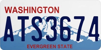 WA license plate ATS3674