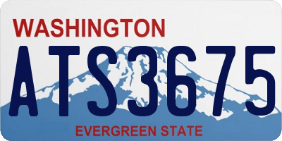 WA license plate ATS3675