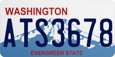 WA license plate ATS3678