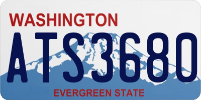 WA license plate ATS3680