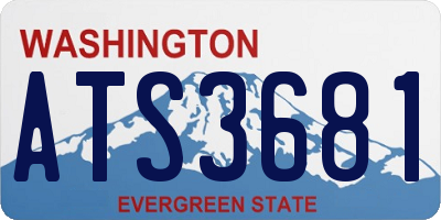 WA license plate ATS3681
