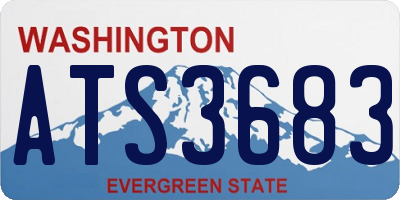 WA license plate ATS3683
