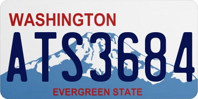 WA license plate ATS3684