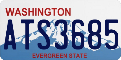 WA license plate ATS3685