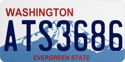WA license plate ATS3686