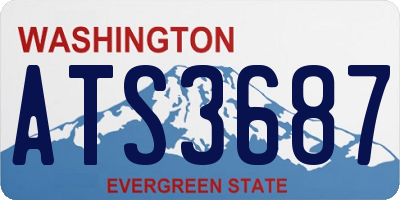 WA license plate ATS3687