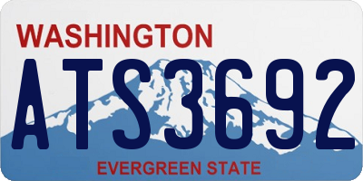 WA license plate ATS3692