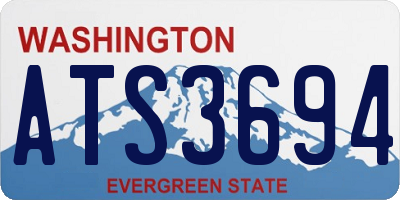WA license plate ATS3694
