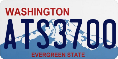 WA license plate ATS3700