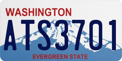 WA license plate ATS3701