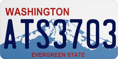 WA license plate ATS3703