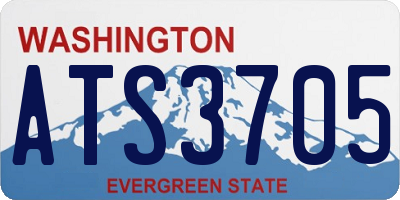 WA license plate ATS3705