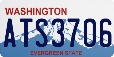 WA license plate ATS3706