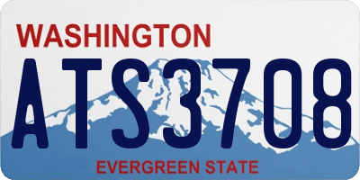 WA license plate ATS3708