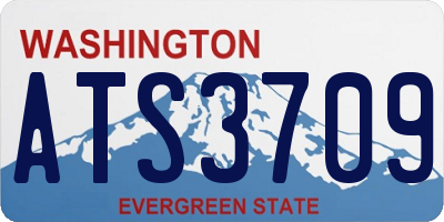 WA license plate ATS3709