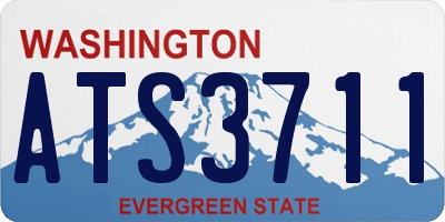 WA license plate ATS3711