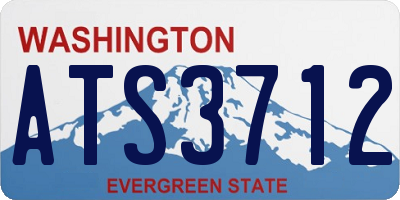 WA license plate ATS3712