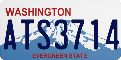 WA license plate ATS3714