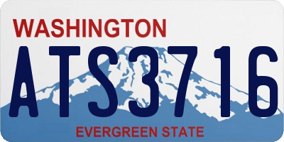 WA license plate ATS3716