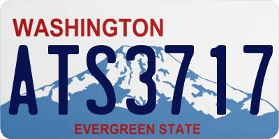 WA license plate ATS3717