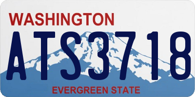 WA license plate ATS3718