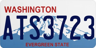 WA license plate ATS3723