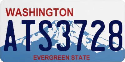 WA license plate ATS3728