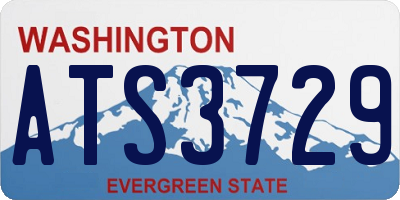 WA license plate ATS3729