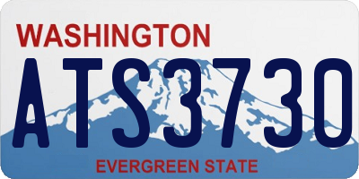 WA license plate ATS3730