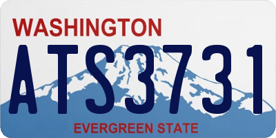 WA license plate ATS3731