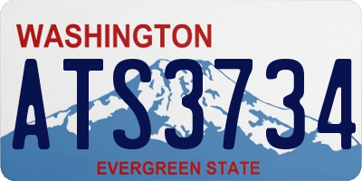WA license plate ATS3734