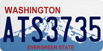 WA license plate ATS3735