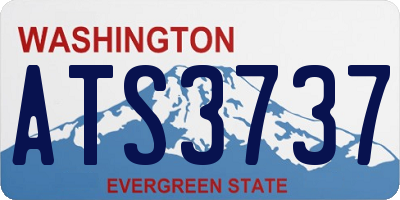 WA license plate ATS3737