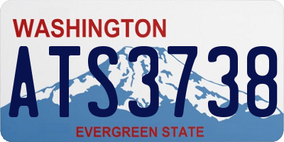 WA license plate ATS3738