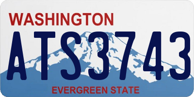 WA license plate ATS3743