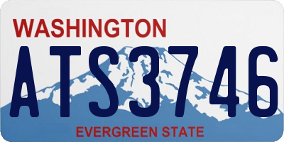 WA license plate ATS3746