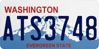 WA license plate ATS3748
