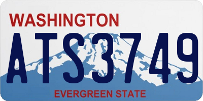 WA license plate ATS3749